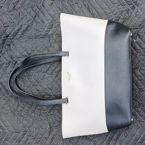 Kate Spade Medium Kristen Tote Bag, Two Tone Soft Taupe/black